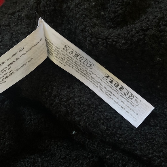 TWINSET Milano le coeur black boucle cocoon duster sweater jacket long robe wrap - Picture 11 of 14